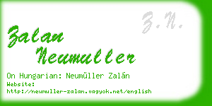 zalan neumuller business card